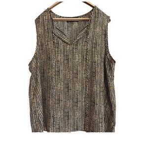 Black‎ Label by Evan Picone XL Sleeveless Blouse Top Multicolor